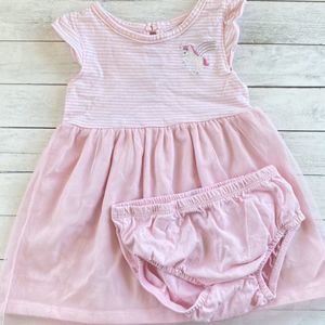 Carter’s Pink Dress With Matching Bloomers